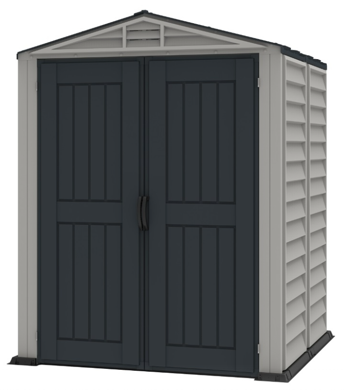 Casuta de gradina cu 2 usi DURAMAX Yard Mate Plus 35525, 161 x 171 cm, fara fereastra, structura metalica, material policlorura de vinil
