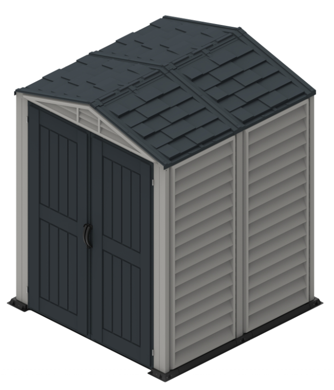 Casuta de gradina cu 2 usi DURAMAX Yard Mate Plus 35525, 161 x 171 cm, fara fereastra, structura metalica, material policlorura de vinil