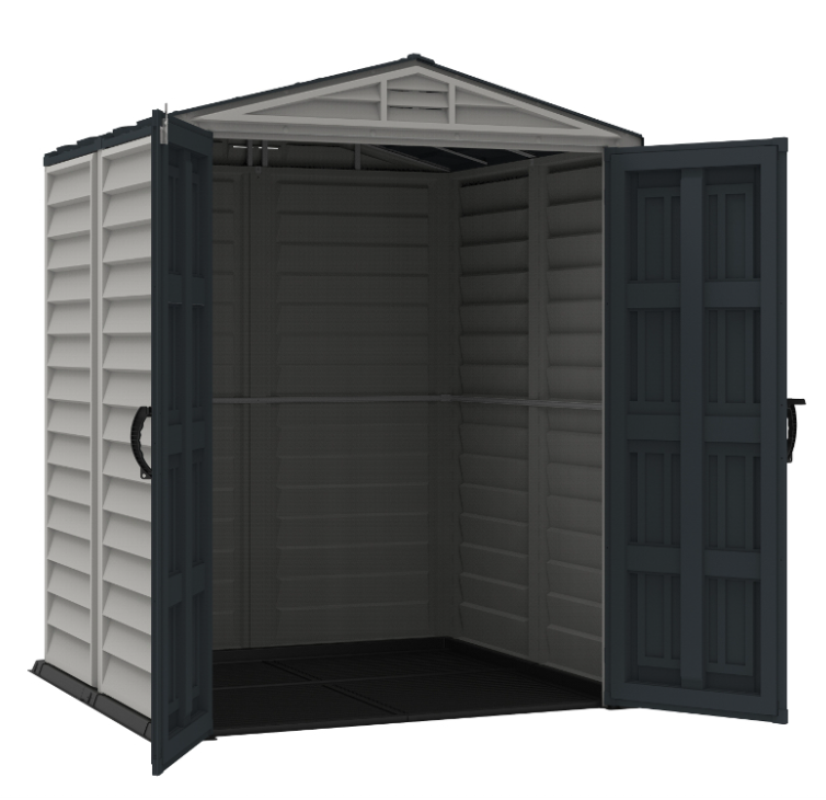 Casuta de gradina cu 2 usi DURAMAX Yard Mate Plus 35525, 161 x 171 cm, fara fereastra, structura metalica, material policlorura de vinil