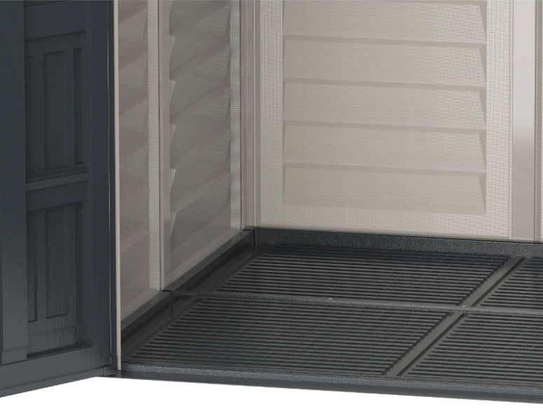 Casuta de gradina cu 2 usi DURAMAX Yard Mate Plus 35525, 161 x 171 cm, fara fereastra, structura metalica, material policlorura de vinil