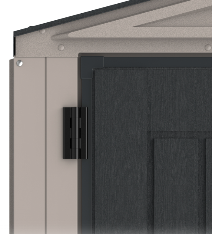 Casuta de gradina cu 2 usi DURAMAX Yard Mate Plus 35525, 161 x 171 cm, fara fereastra, structura metalica, material policlorura de vinil