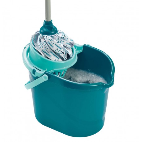 Set pentru curatenie Leifheit Classic Mop 56792, mop, storcator si galeata, capacitate 12 litri, verde