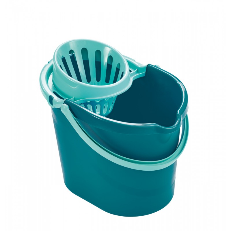 Set pentru curatenie Leifheit Classic Mop 56792, mop, storcator si galeata, capacitate 12 litri, verde