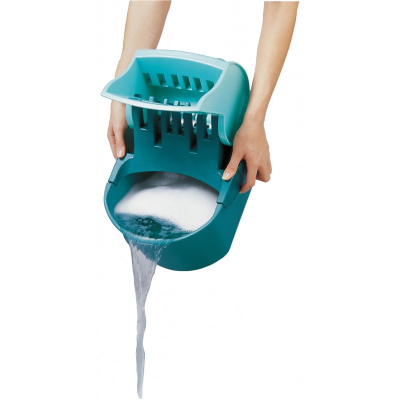 Set pentru curatenie Leifheit Profi Compact 55092, mop, storcator si galeata, capacitate 8 litri, albastru