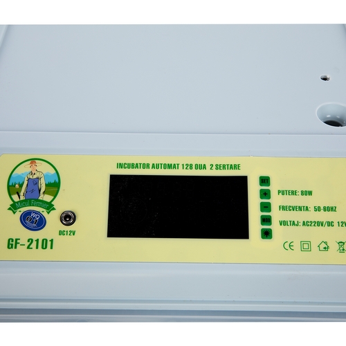 Incubator automat MICUL FERMIER, GF-2101, 128 oua 2 sertare 80 W