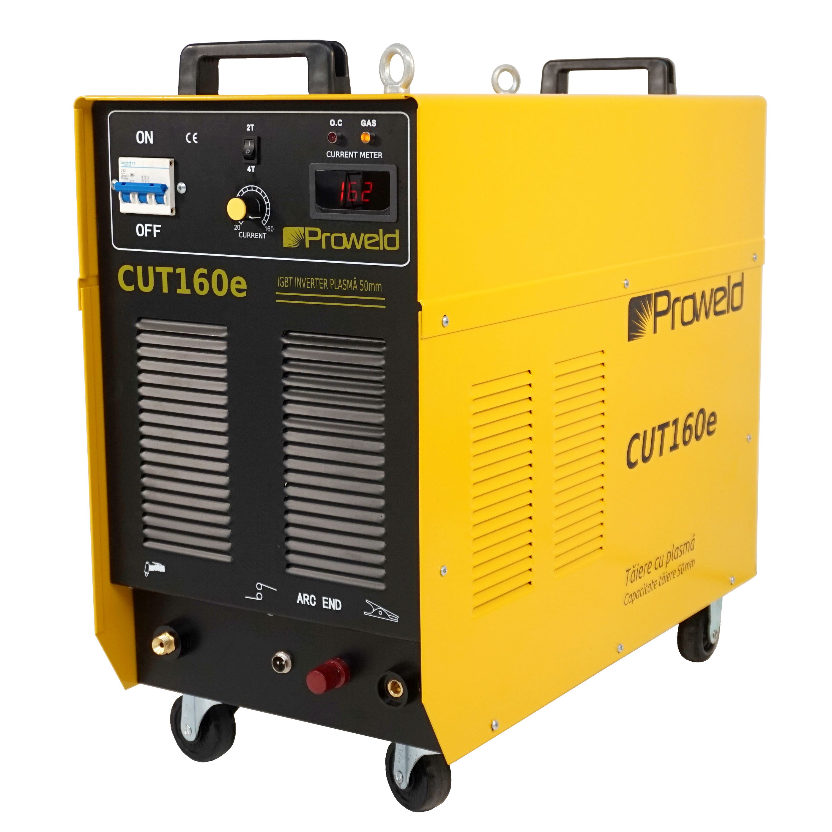 Aparat taiere cu plasma ProWELD CUT160e 45501CUT160E, 400V, 29 kVA, clasa de izolatie H, cu functia 2T/4T, tehnologie IGBT, afisaj electronic