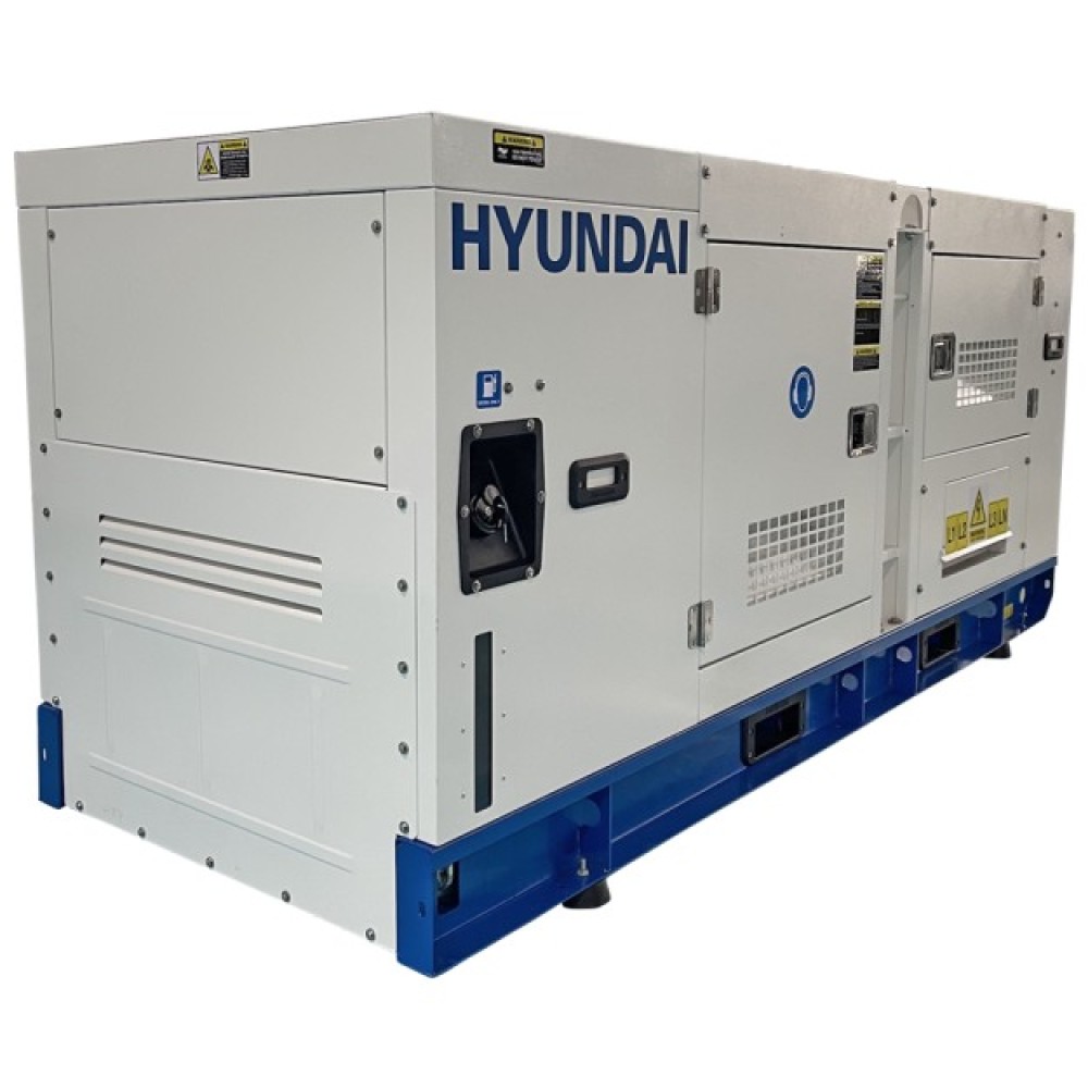Generator de curent trifazat HYUNDAI DHY90L, insonorizat, putere nominala 72kW, motor diesel LR4M3L-15, 4 cilindri, 1500 rpm, rezervor 260 litri