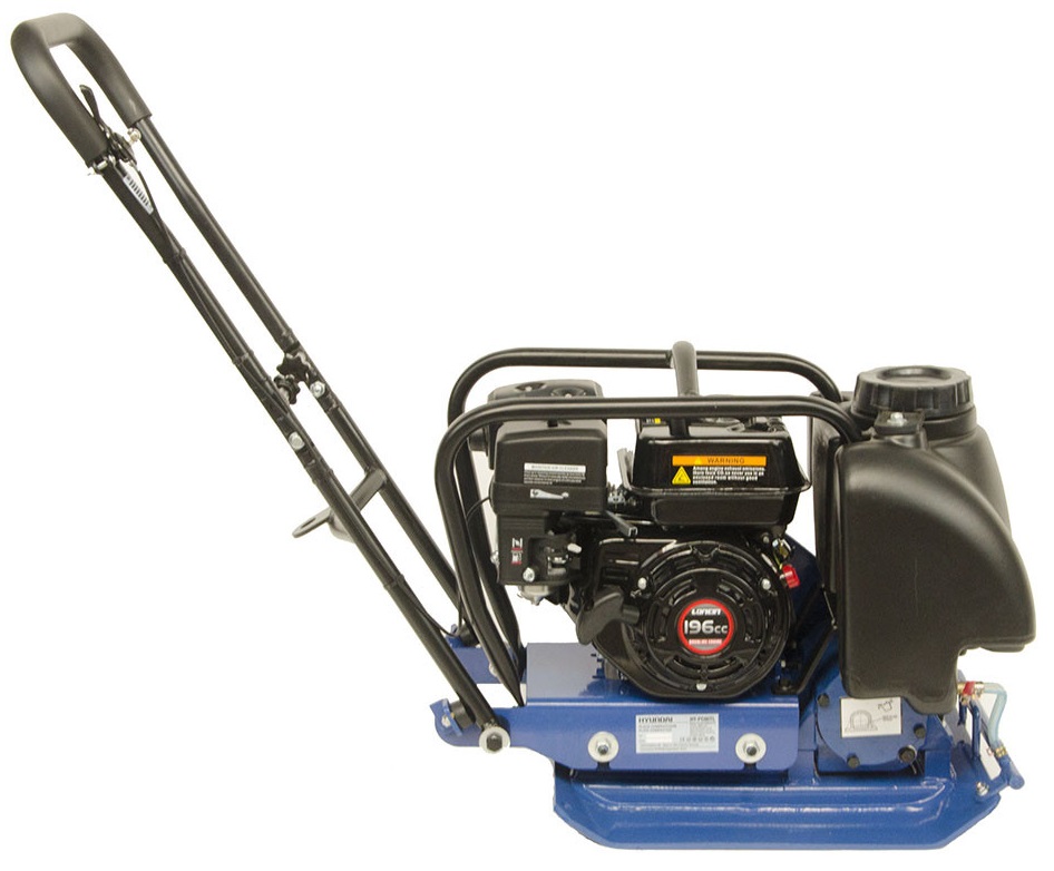 Placa compactoare HYUNDAI HY-PC60TL, motor Loncin G200, 6.5 CP, adancime compactare 28 cm, tapla 43x30 cm, forta compactare 12 kN, 4900 bpm