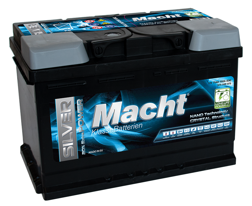 Baterie auto MACHT Silver Power 19541, tensiune 12 V, amperaj 50 Ah, curent pornire 510 A, 207 x 175 x 175 mm