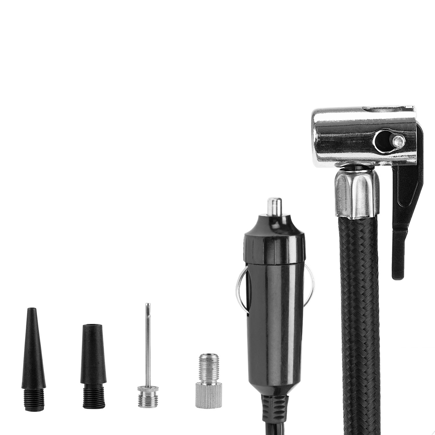 Compresor auto aer ALCA 232000, alimentare 12 V, 21 bar, 300 PSI, manometru, 4 adaptoare, lumina LED