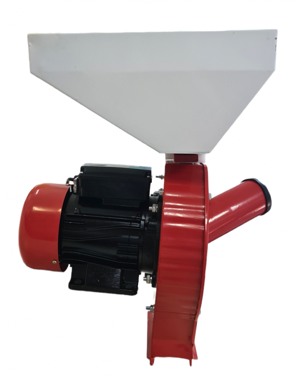 Moara de cereale ELEFANT, 350E, cuva mare, electrica 3.9 kW, 3000 rpm cu carlige cu sac colectare