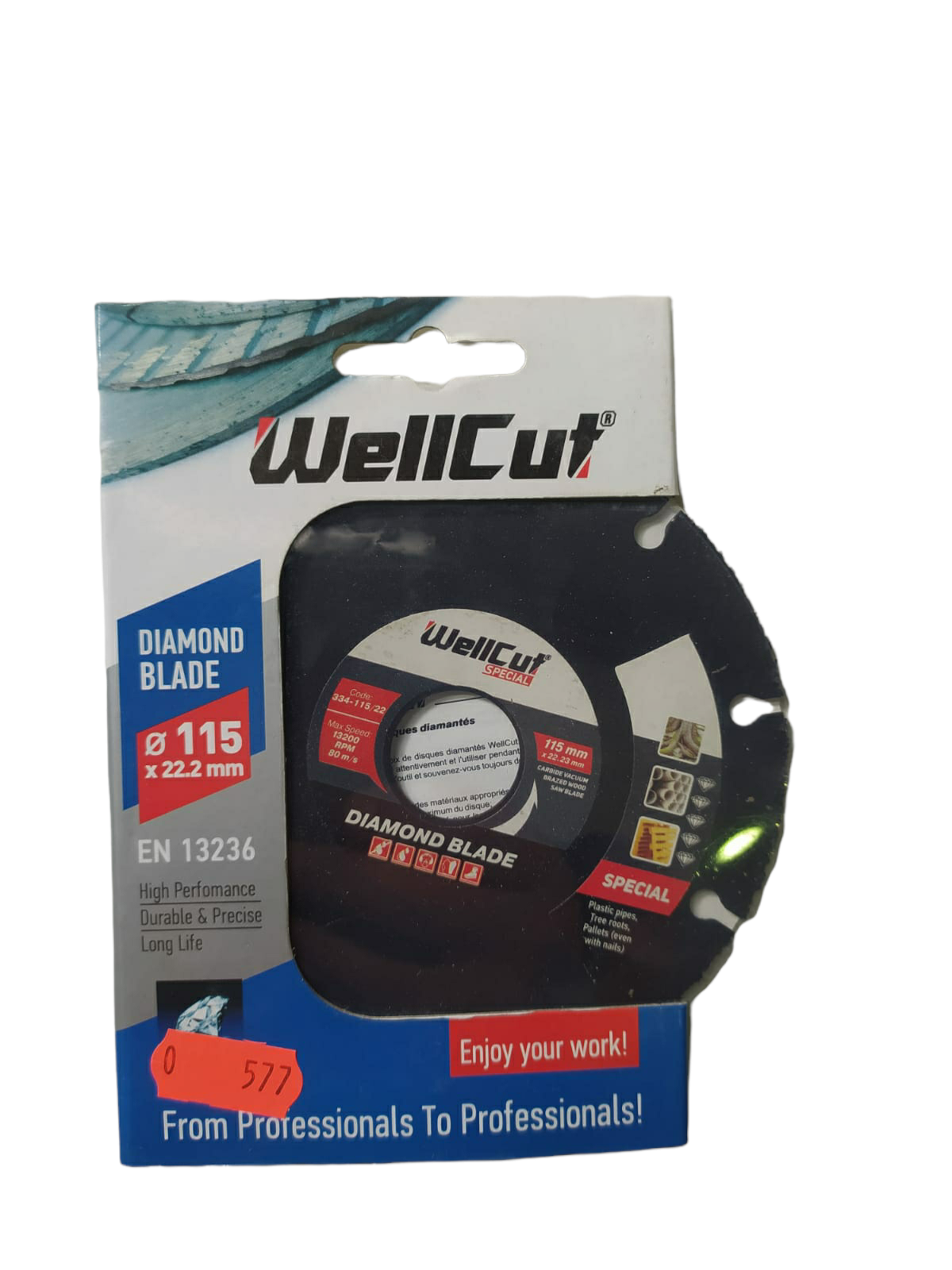 Disc diamantat WELLCUT, SPECIAL, pentru lemn, 115 x 22.23 mm