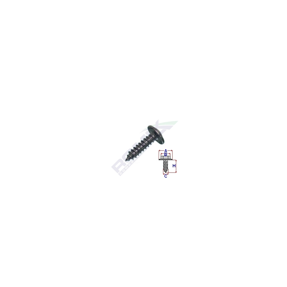Set 100 suruburi fixare, ROMIX 59208, universal, 3.9 x 25 mm