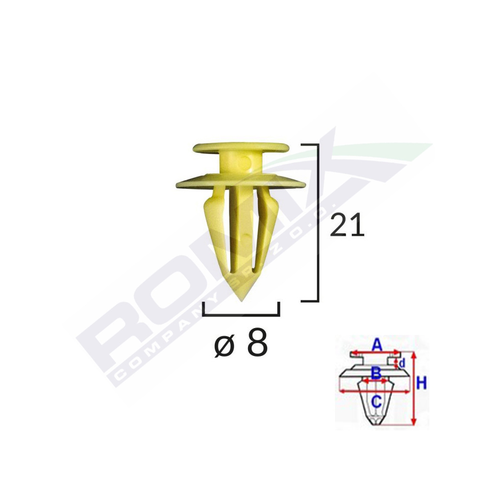 Set 10 clipsuri tapiterie ROMIX C30847-RMX, pentru VW, Ford, Seat