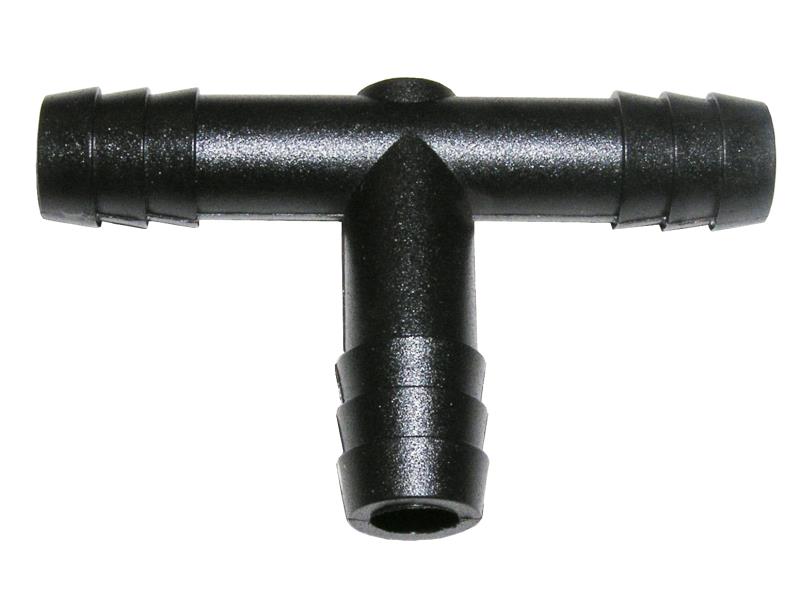 Set 5 conectori teu furtun, ROMIX C60651, universal, diametru 10 mm, montare interior, stergator de parbiz, negru