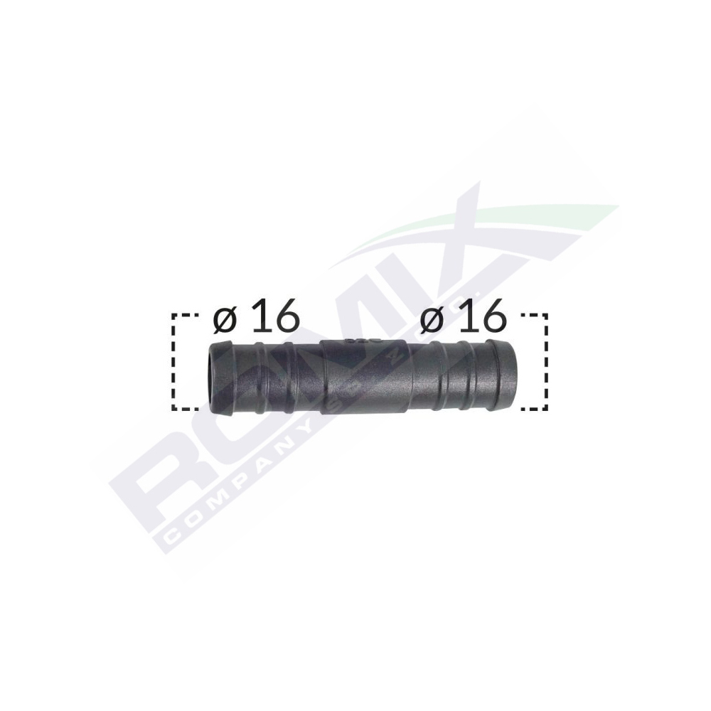 Set 5 conectori liniari furtun conducte, ROMIX C60417, universal, diametru 16 mm