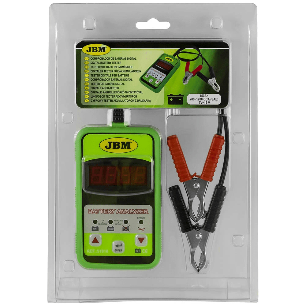 Tester de baterie digital JBM 51816, 12 V, 150 Ah
