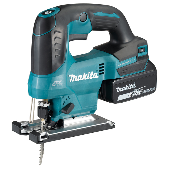 Fierastrau vertical Makita DJV184RFJ LXT 18 V, 23 mm, livrat cu 2 acumulatori de 3.0 Ah