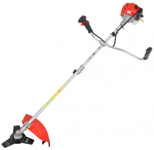 Motocoasa pe benzina HECHT 129 BTS, motor 2 timpi, 1.1 CP, capacitate cilindrica 26 CC, latime de lucru 43 cm, 5.9 kg