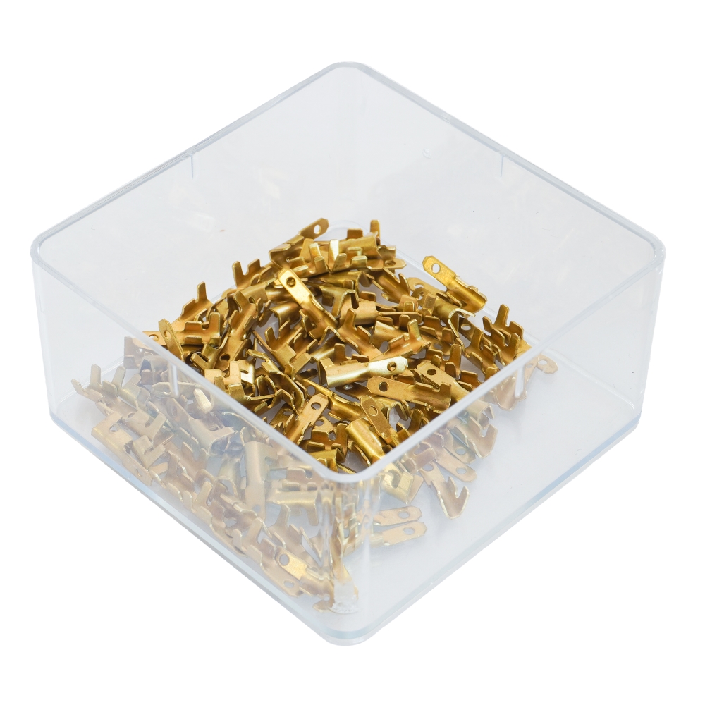 Set 100 papuci electrici TECNOPART 73095, terminali, neizolati, tata, tip inel, 2.8 x 0.3 mm