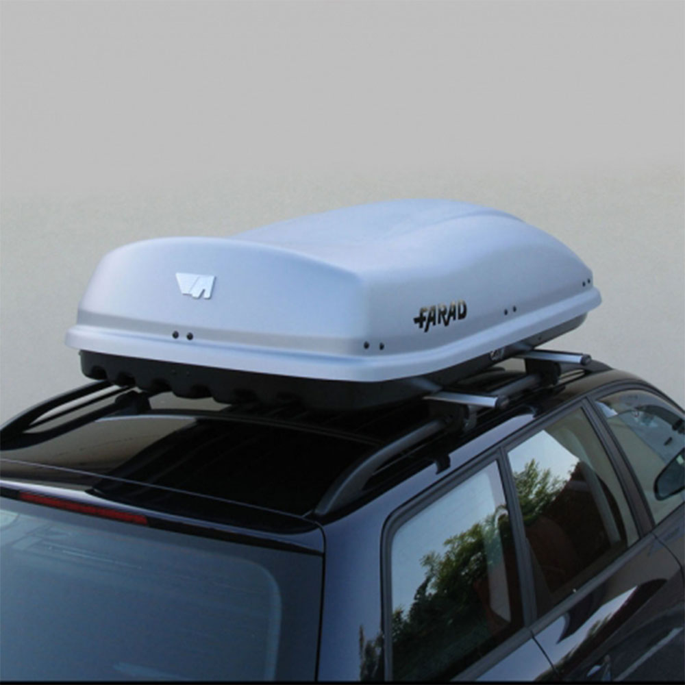 Cutie portbagaj auto FARAD Merlin 1-9431 N/6, volum 480 L, culoare argintiu mat
