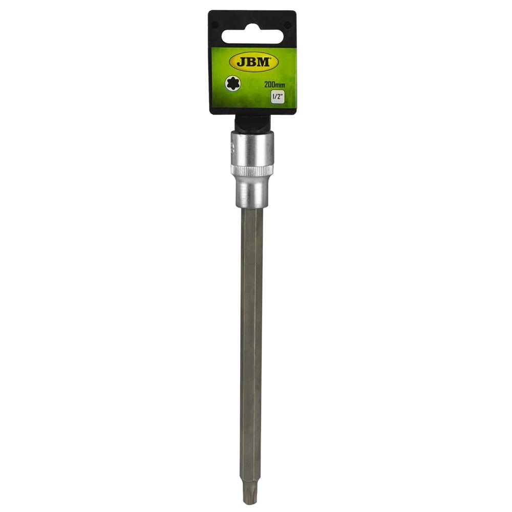 Cheie tubulara JBM 77005, prindere 1/2 inch, cu bit torx extralung, 200 mm T45
