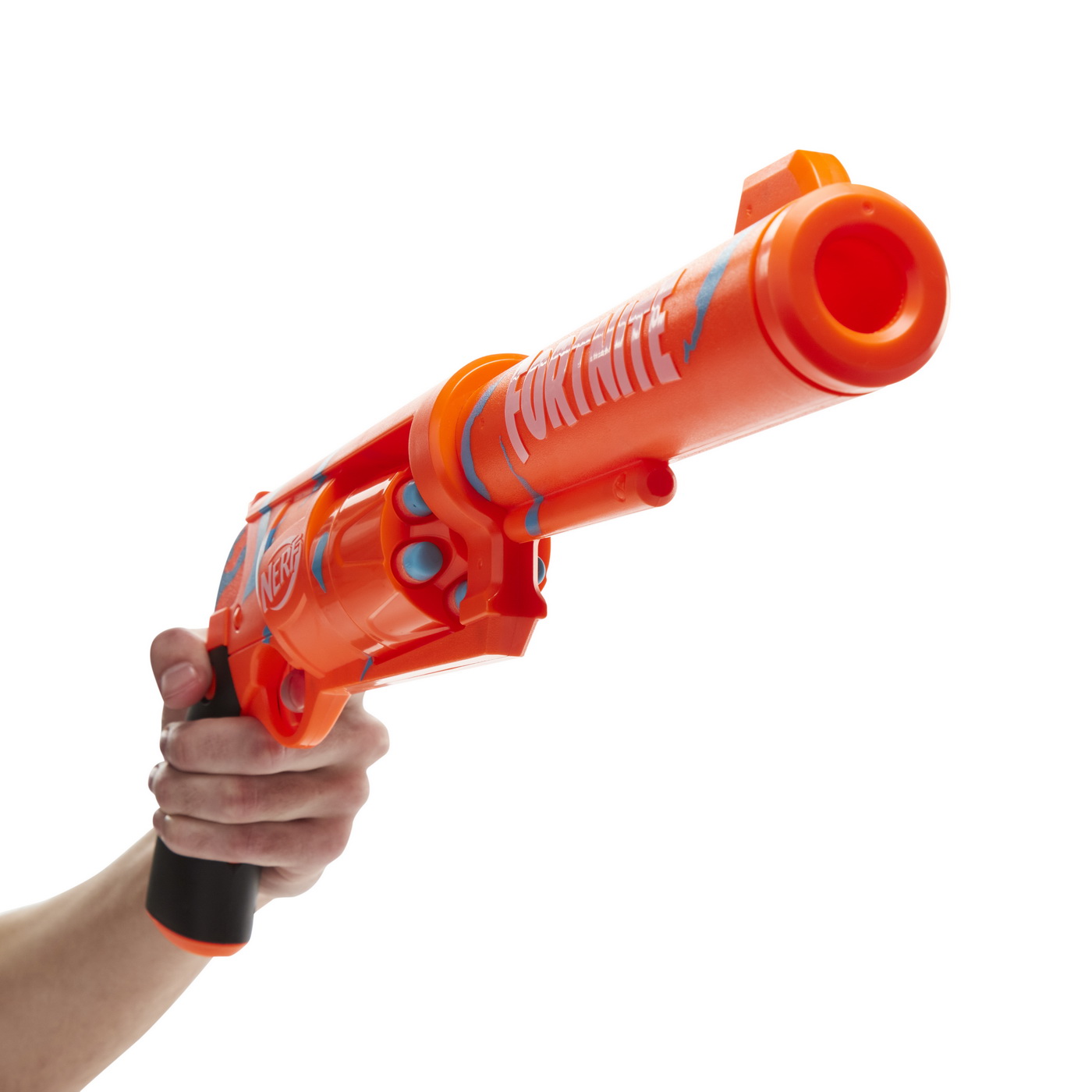 Pistol cu sageti din spuma, NERF Blaster Fortnite 6 SH, HASBRO, varsta 8 - 15 ani