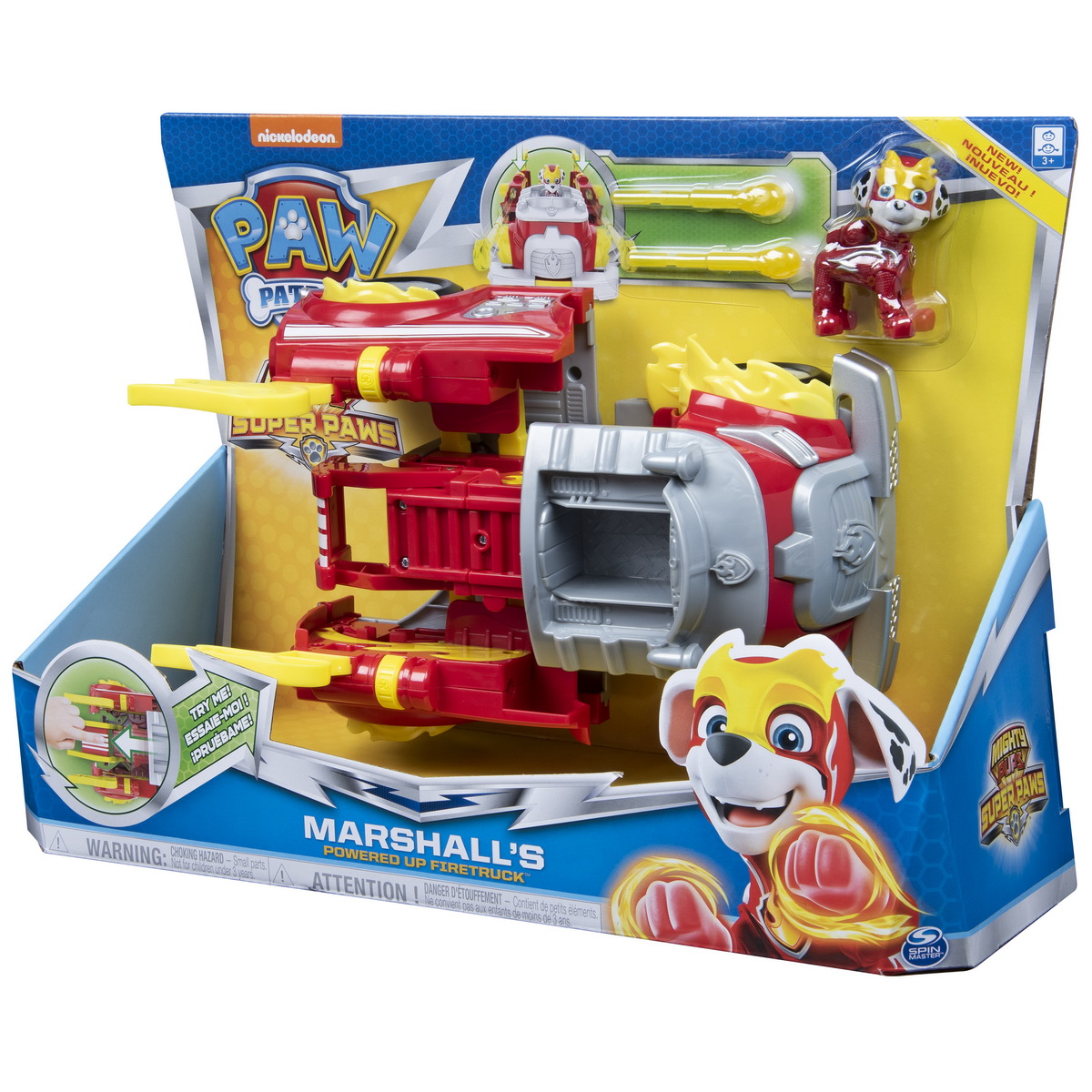 Masinuta pentru copii, Spin Master, Patrula Catelusilor - Masina lui Marshall Power Up, varsta 3 - 12 ani