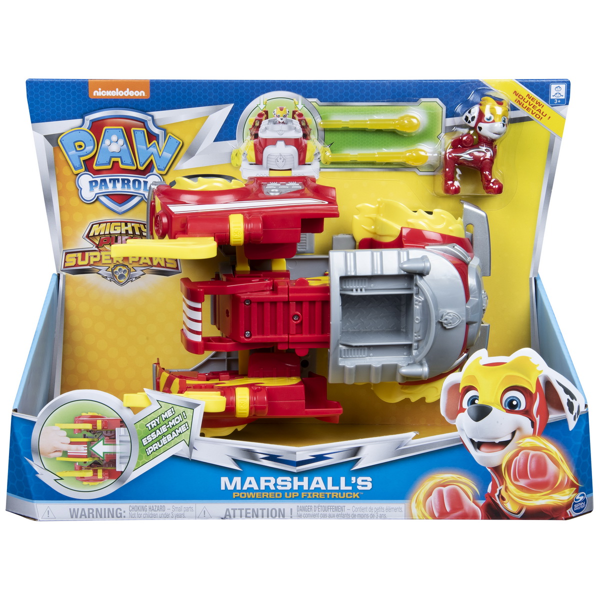 Masinuta pentru copii, Spin Master, Patrula Catelusilor - Masina lui Marshall Power Up, varsta 3 - 12 ani