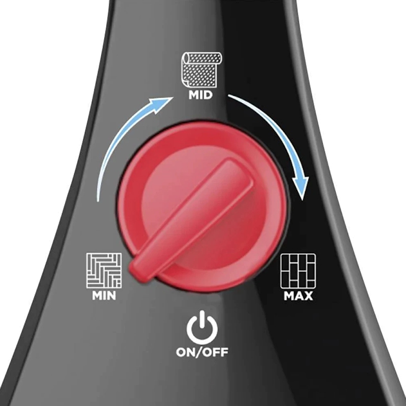 Mop electric cu aburi VILEDA KOM168917, inaltime asamblare 70 cm, 3 moduri curatenie, maner ergonomic, monitor de temperatura, negru