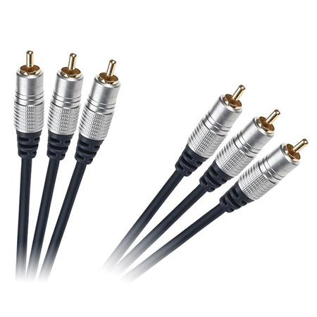Cablu RCA LECHPOL KPO3843-1.5, 3 x RCA - 3 x RCA, lungime 1.5 m