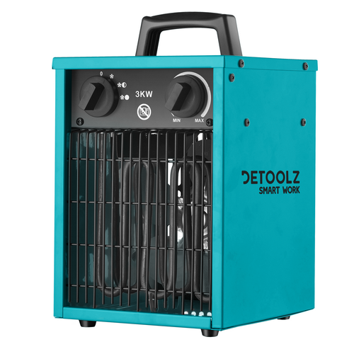 Aeroterma electrica industriala Detoolz, DZ-EI111, 25/2000/3000 W, metal