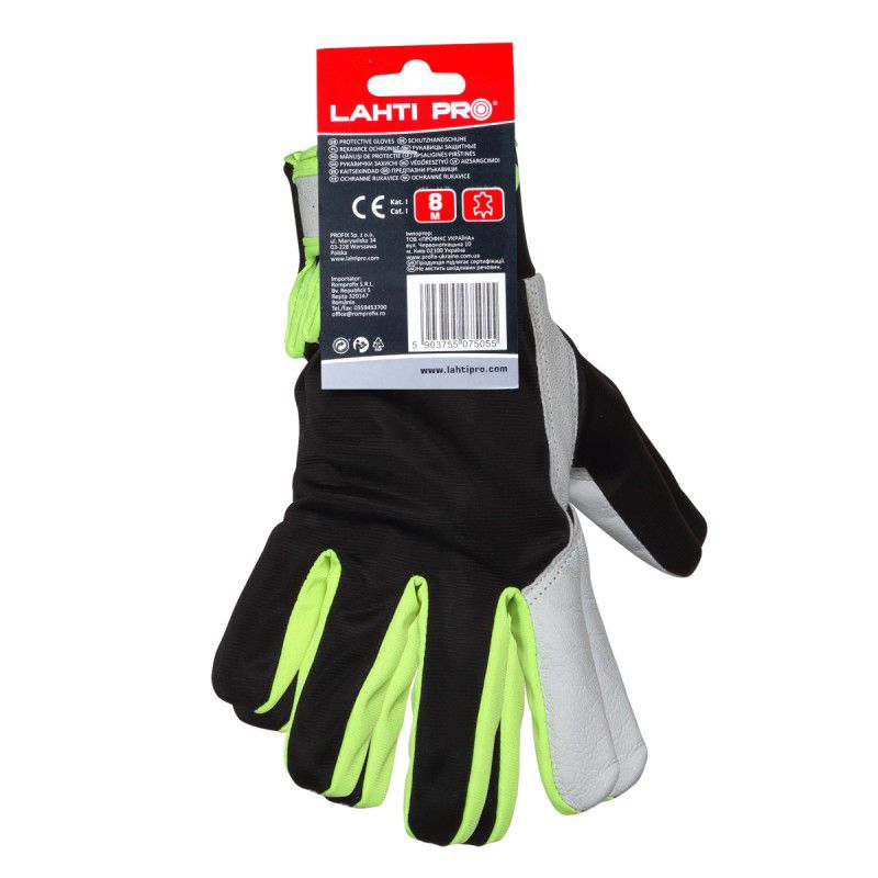 Manusi de protectie LECHPOL L271810K, piele ovina cu bumbac, marime 10
