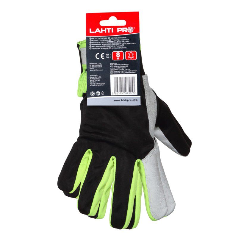 Manusi de protectie LECHPOL L271811K, piele ovina cu bumbac, marime 11
