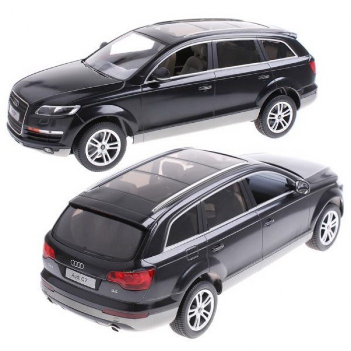 Masina cu telecomanda, Rastar, Audi Q7, negru, scara 1:14, varsta 3 - 15 ani