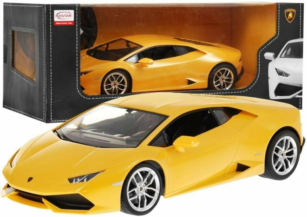 Masina cu telecomanda, Rastar, Lamborghini LP610-4, galbena, scara 1:14, varsta 3 - 15 ani