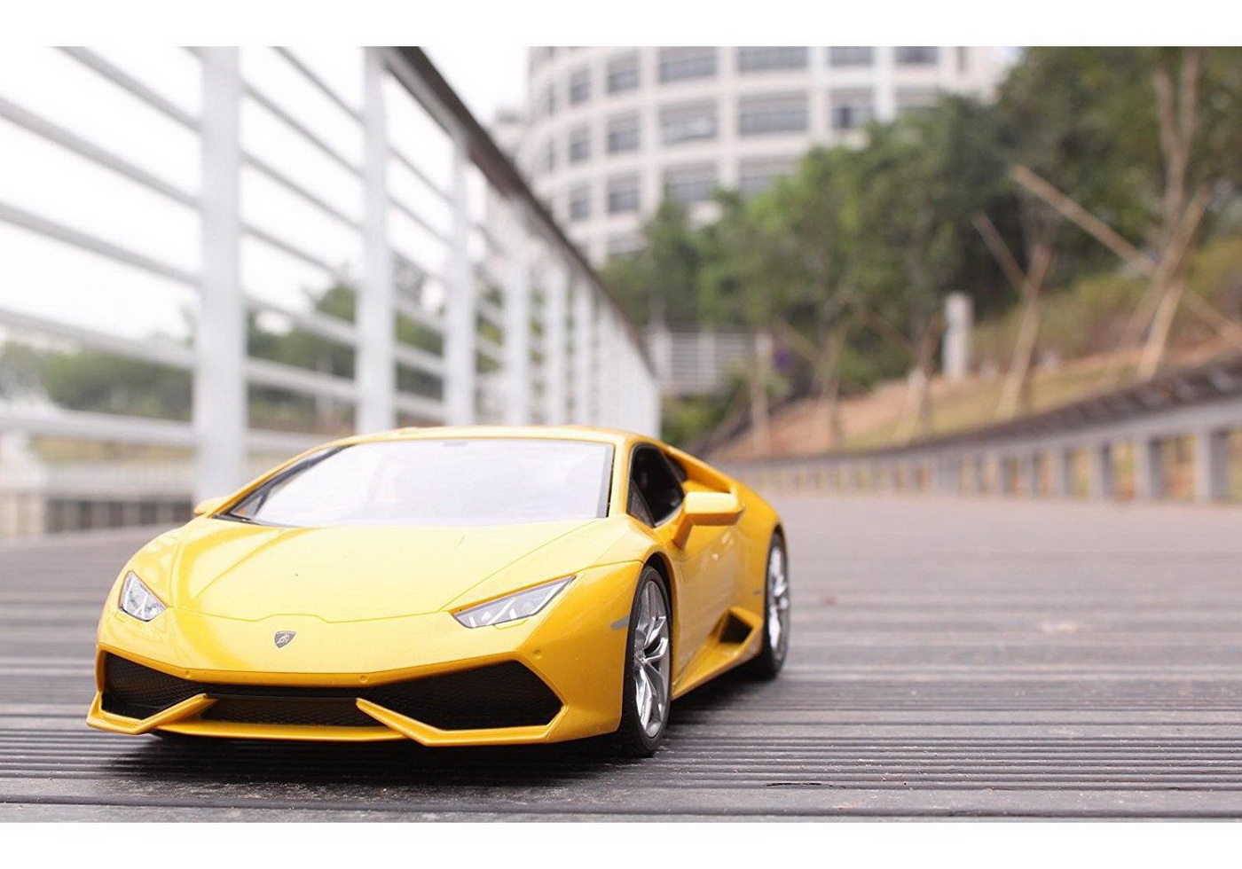 Masina cu telecomanda, Rastar, Lamborghini LP610-4, galbena, scara 1:14, varsta 3 - 15 ani