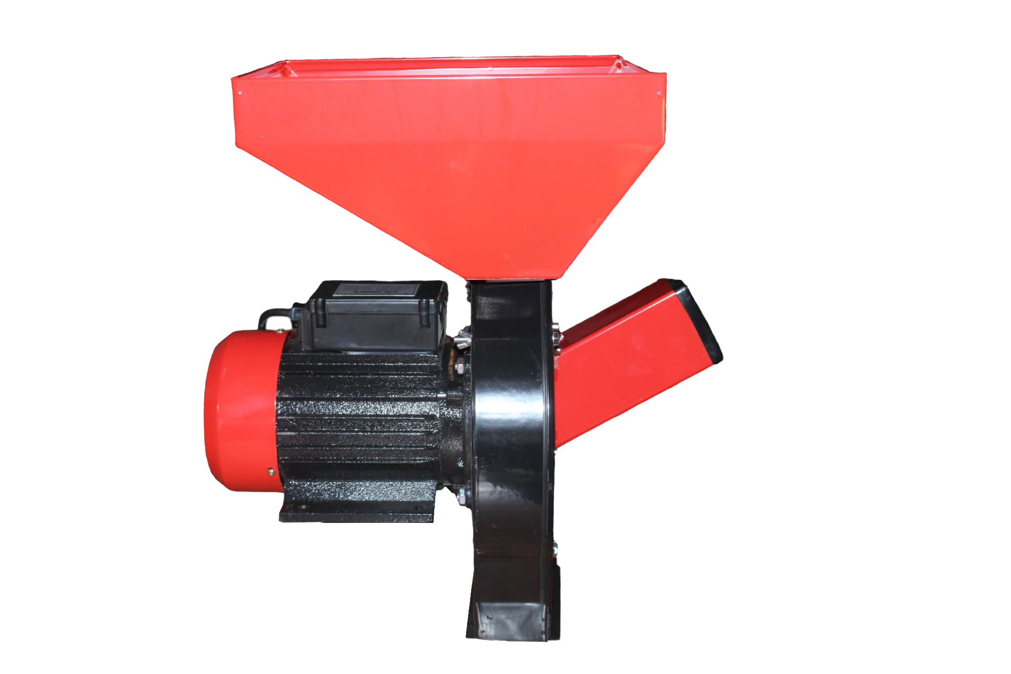 Moara electrica ELEFANT EM-1.1E, 3900 W, taiere cu cutite, 3000 rpm, 340 kg/h, 4 site, rosie