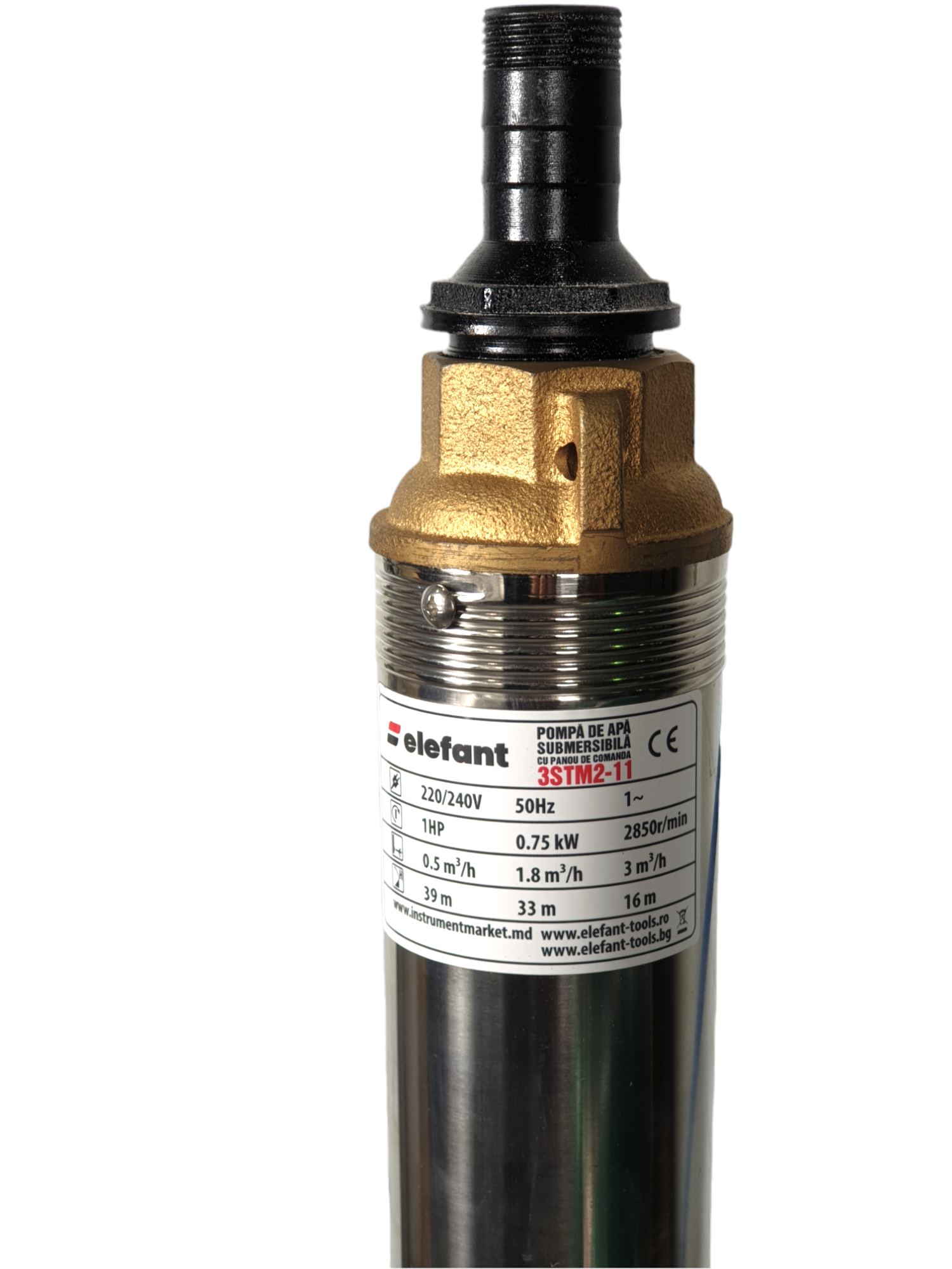 Pompa submersibila ELEFANT 3STM2-11, 750 W, debit 3 m3/h, 220 V, panou de comanda