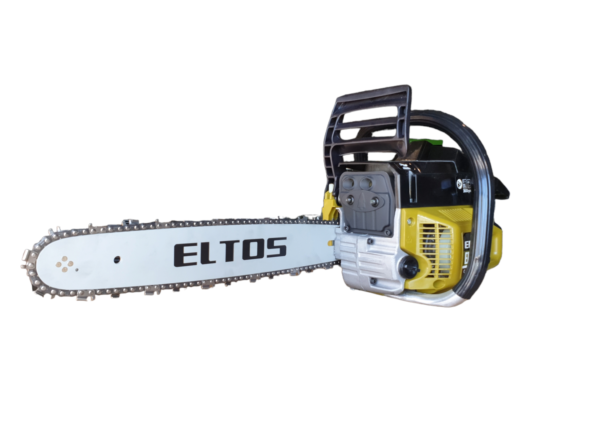Drujba de mana pe benzina ELTOS E-5200, 4.9 CP, pornire demaror, motor 2T 52 cm3, 3400 rpm