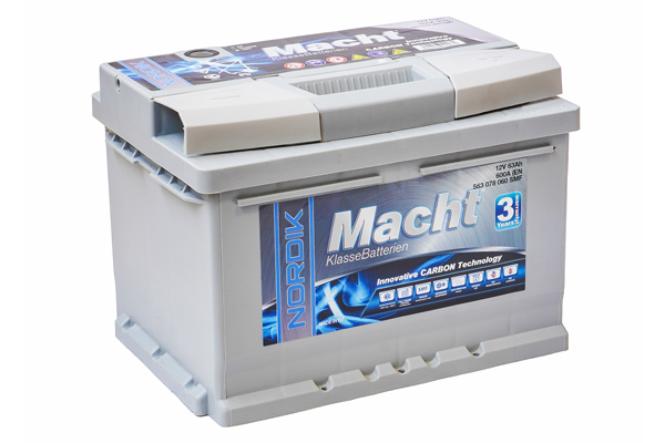 Baterie auto MACHT NORDIK 19903, tensiune 12 V, acumulator 63 Ah, 600 A, dimensiune 242 x 175 x 175 mm