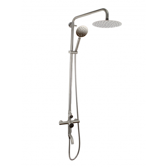 Coloana de dus MIXXUS SUS-009-J, 120 cm cu baterie si para, monocomanda, furtun flexibil