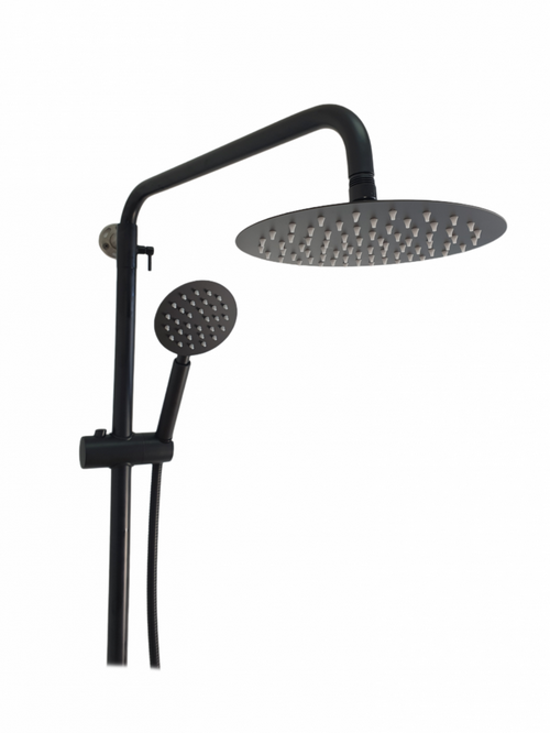 Coloana de dus MIXXUS SUS-003-J BLACK 20 cm cu baterie si para, monocomanda, furtun flexibil