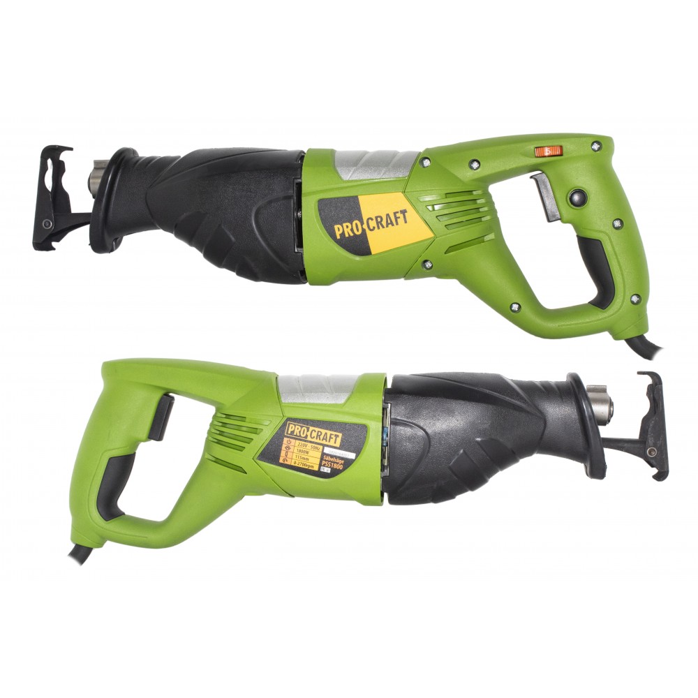 Fierastrau tip sabie PROCRAFT PSS1800, 2700 rpm, 750 W, lama 115 mm, 2 lame