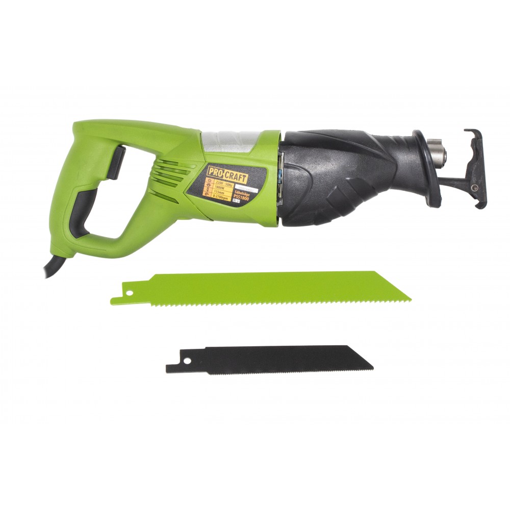 Fierastrau tip sabie PROCRAFT PSS1800, 2700 rpm, 750 W, lama 115 mm, 2 lame