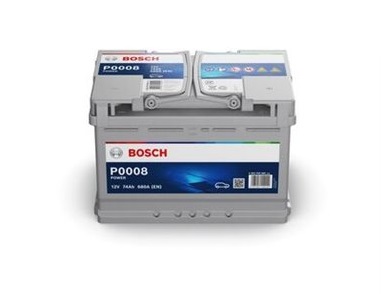 Baterie auto BOSCH Power Line P0008 0092P00080, 12 V, 74 Ah, 680 A, 278x175x190 mm, borna normala dreapta +