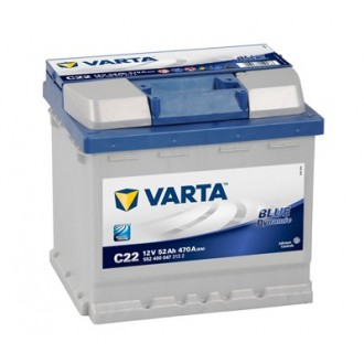 Baterie auto VARTA Blue Dynamic C22 552400047 3132, 12 V, 52 Ah, 470 A, 207x175x190 mm