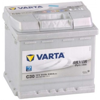 Baterie auto VARTA Silver Dynamic C30 554400053 3162, 12 V, 54 Ah, 530 A, 207x175x190 mm