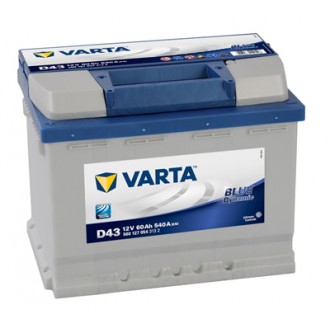 Baterie auto VARTA Blue Dynamic D43 560127054 3132, 12 V, 60 Ah, 540 A, borna inversa, 242x175x190 mm