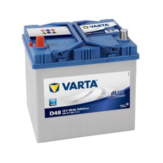 Baterie auto VARTA Blue Dynamic D48 560411054 3132, 12 V, 60 Ah, 540 A, Asia, borna inversa, 232x173x225 mm